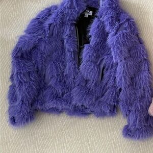 MIA Purple Faux Fur Jacket